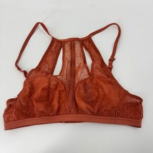 Victoria's Secret Orange Lace Halter Bralette Bra‎ XS/XP/XCH C70 B65 C65 A70 B70